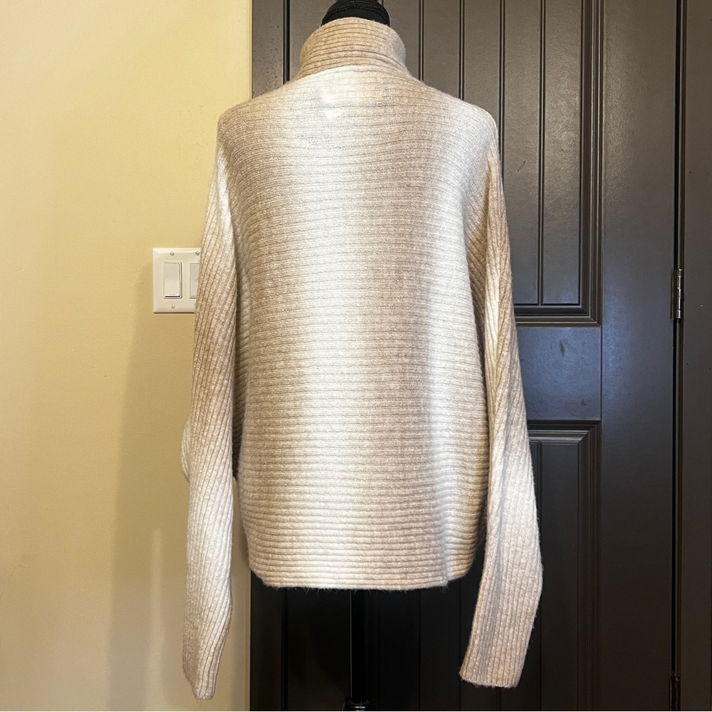 CUPIO Brown White Mock Neck Sweater - Picture 2 of 5